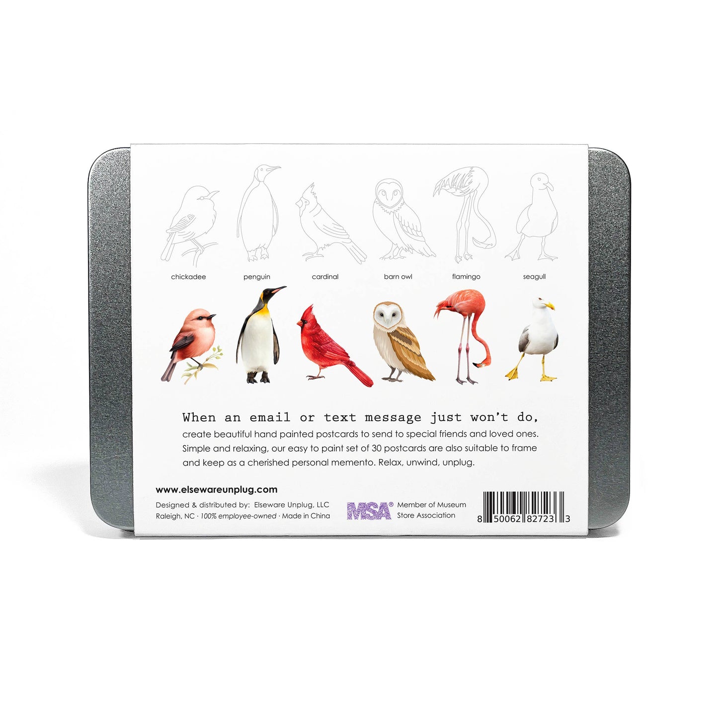 elseware unplug / eco-kids - Coloring Postcards w/ 6 Bird Designs (30cards) Stationary