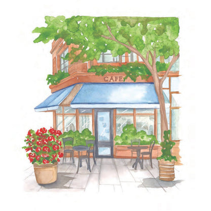 Willow Wolfe USA - Cozy Cafés Watercolor Workbook by Nya Wolfe
