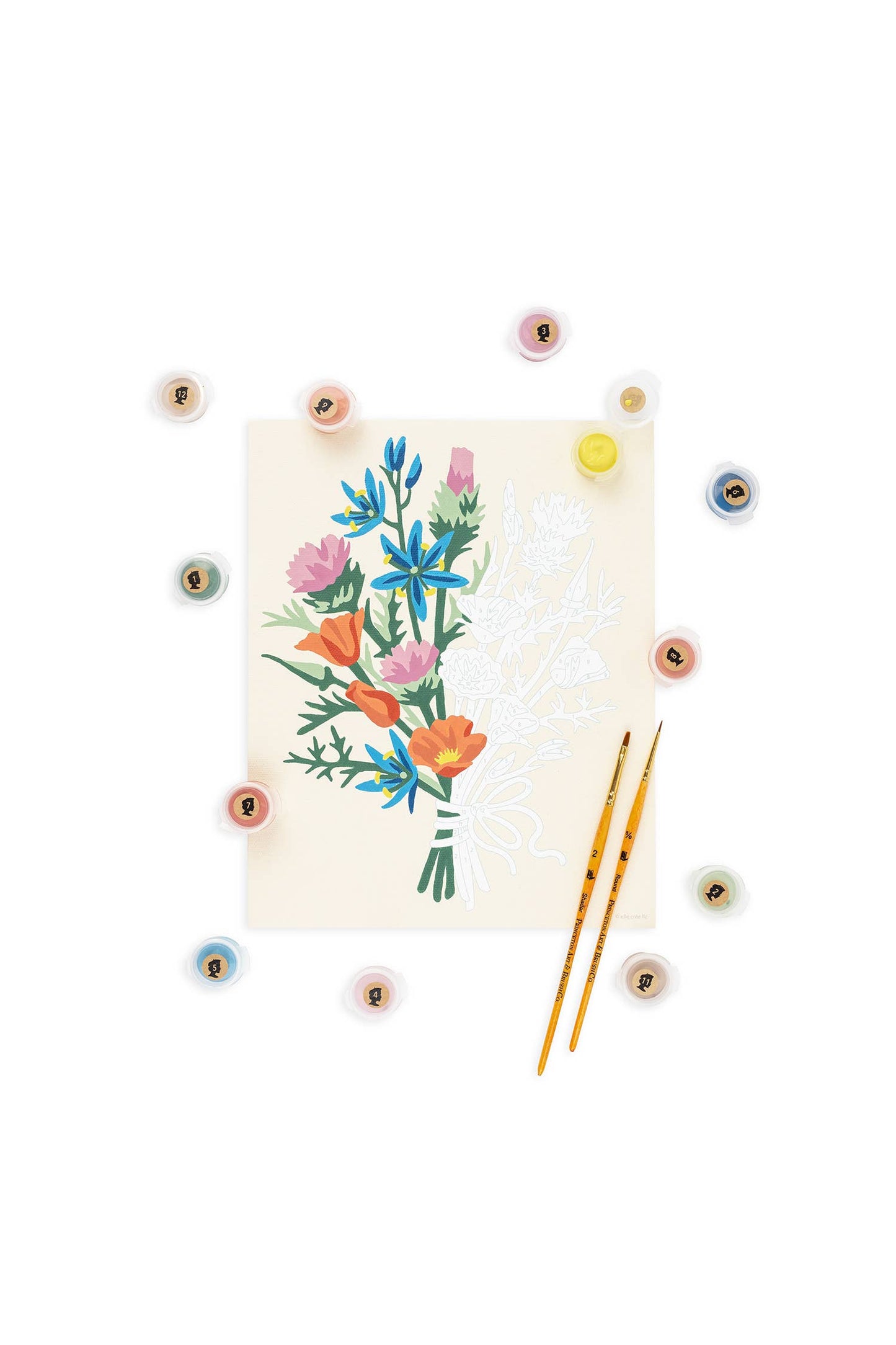 Elle Crée - California Wildflowers Paint-by-Number Kit