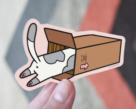 Free Period Press - Cat Box Vinyl Decal Sticker