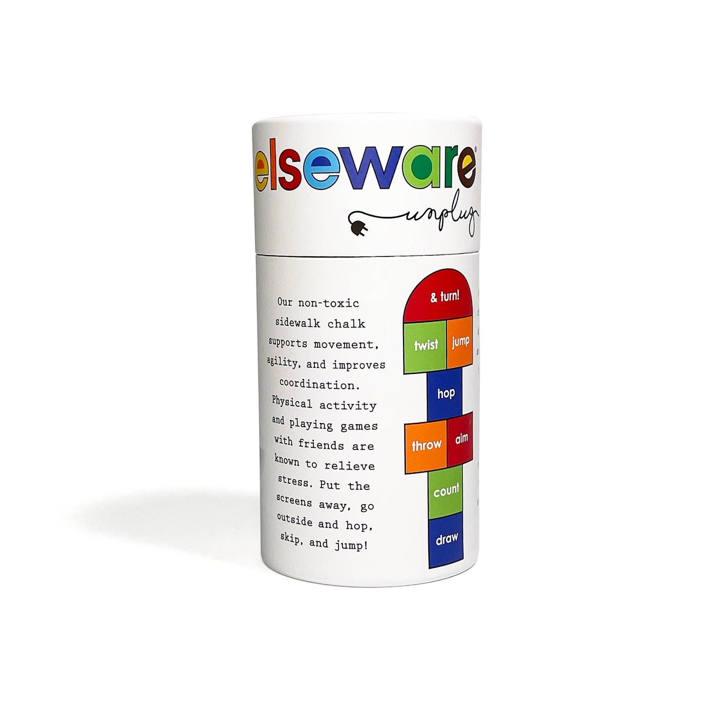 elseware unplug / eco-kids - Hopscotch Chalk - Talc-Free - 6 Natural & Non-Toxic Colors