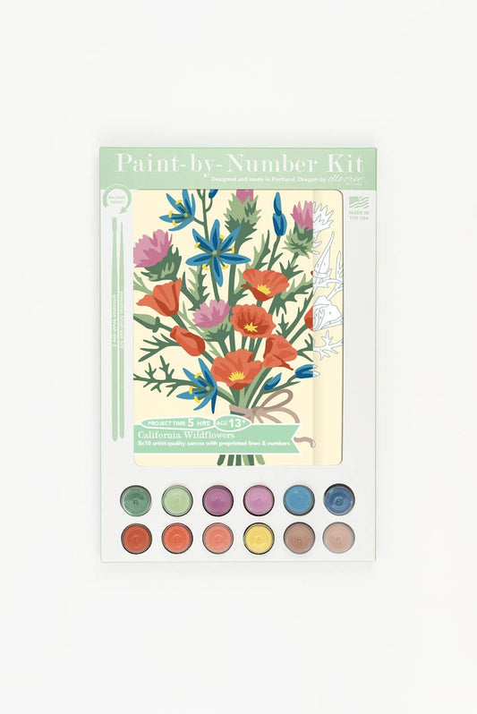 Elle Crée - California Wildflowers Paint-by-Number Kit