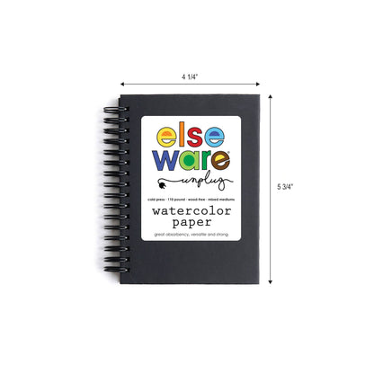 elseware unplug / eco-kids - Watercolor Paper Pad - Small - 5.8x4.3in - 110lb Cotton Rag
