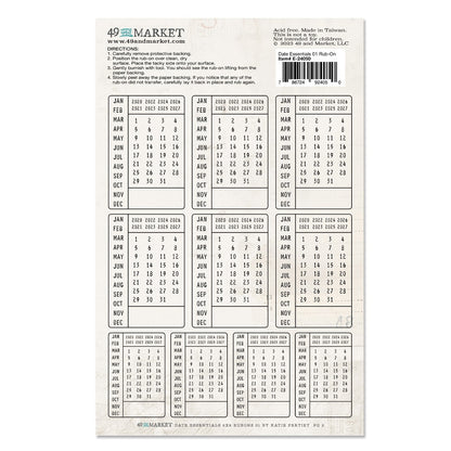 49 and Market Rub-on Transfers