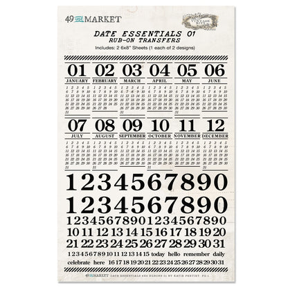 49 and Market Rub-on Transfers