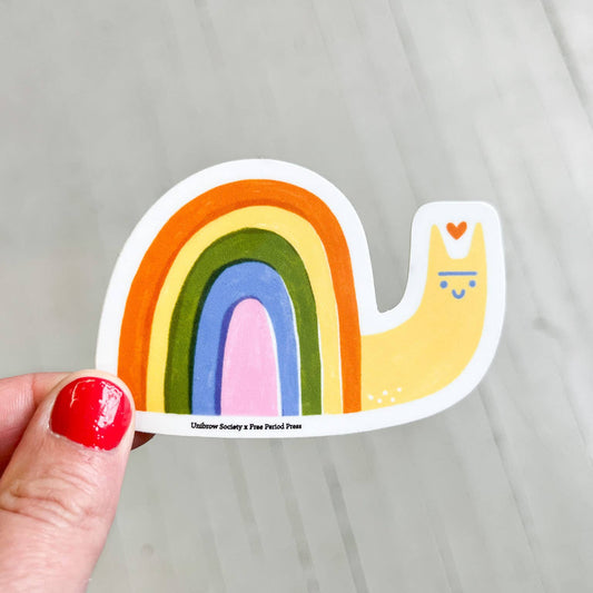 Free Period Press - Rainbow Snail Vinyl Decal Sticker