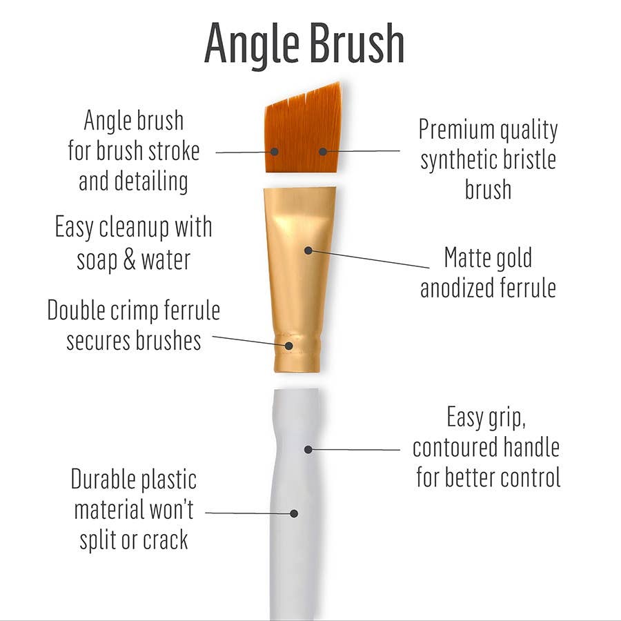 Plaid Crafts - FolkArt Angle Brush Set 5 Piece