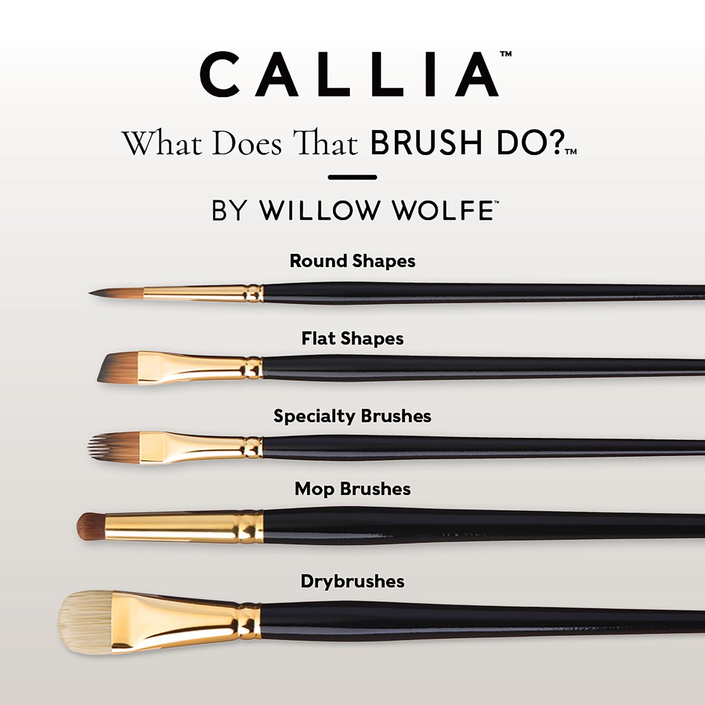 Willow Wolfe Callia Artist Dagger Brush