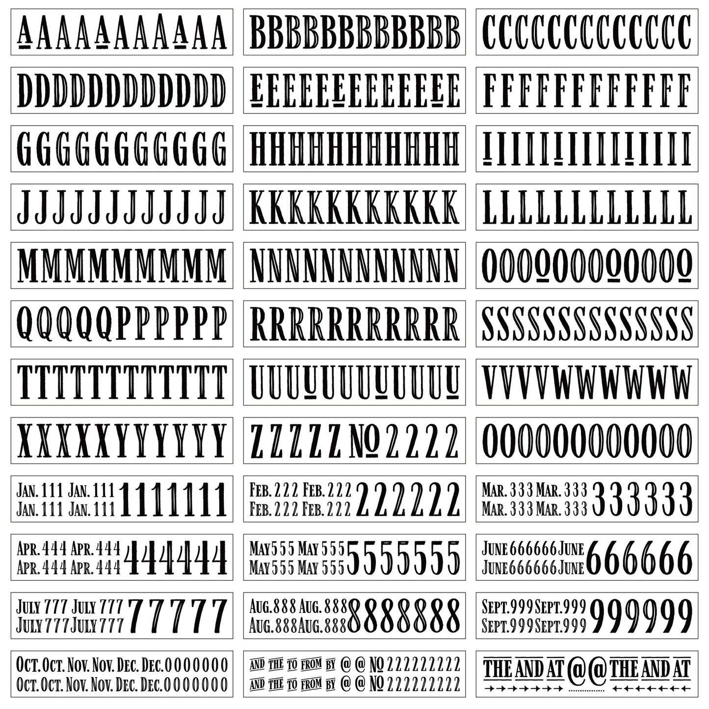 49 And Market Rub-On Transfer Alphabet