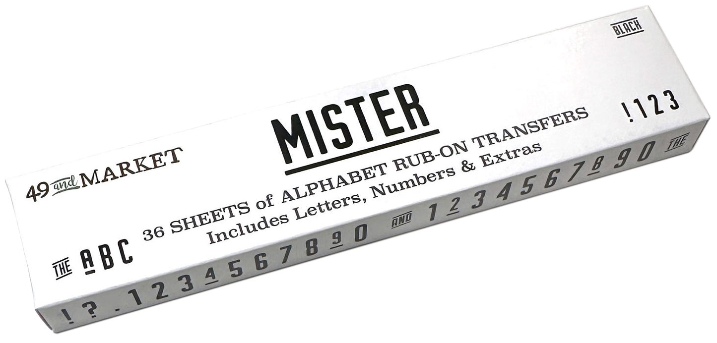 49 And Market Rub-On Transfer Alphabet