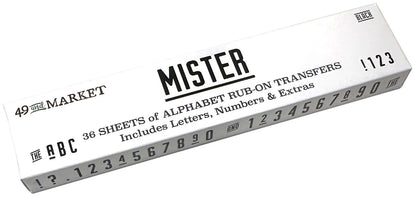 49 And Market Rub-On Transfer Alphabet