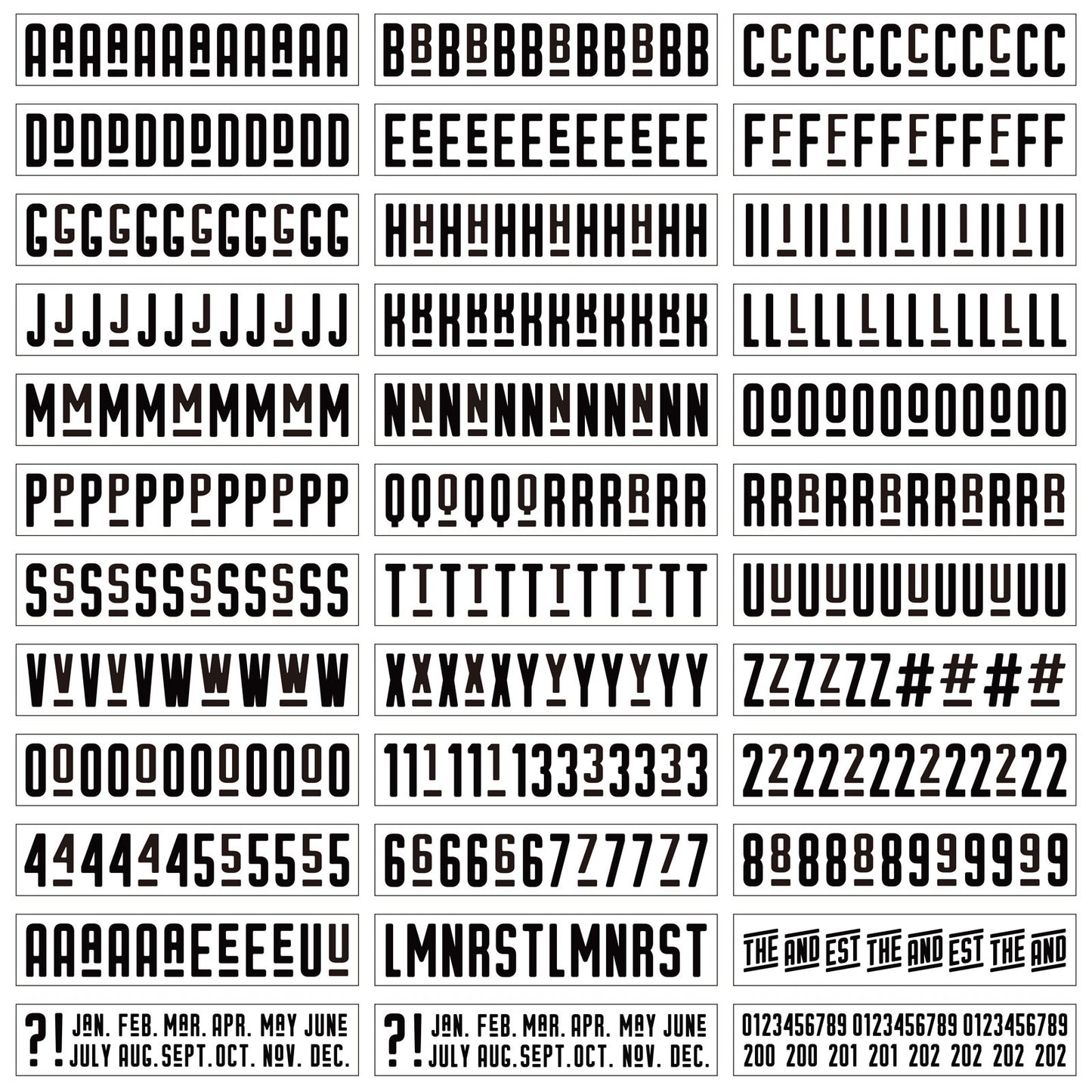 49 And Market Rub-On Transfer Alphabet
