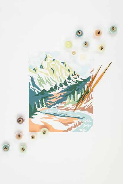 Elle Crée - Mountainscape Paint-by-Number Kit