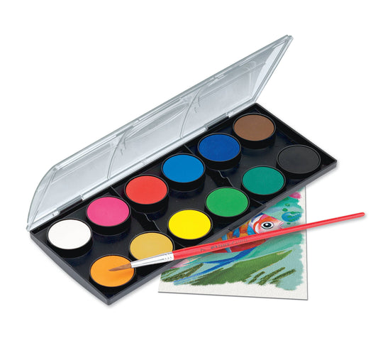 Faber-Castell / Creativity for Kids - Watercolor Paint Pan Set - 12 Highly Pigmented Colors