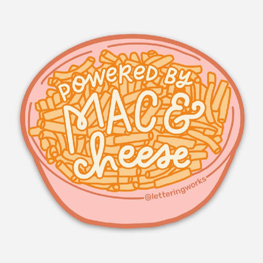 Lettering Works - Powered by Mac & Cheese Sticker