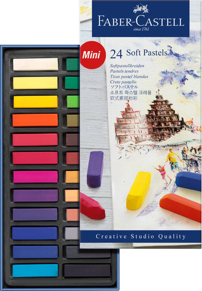 Faber-Castell / Creativity for Kids - Soft Pastel Half Length Sticks, Box of 24