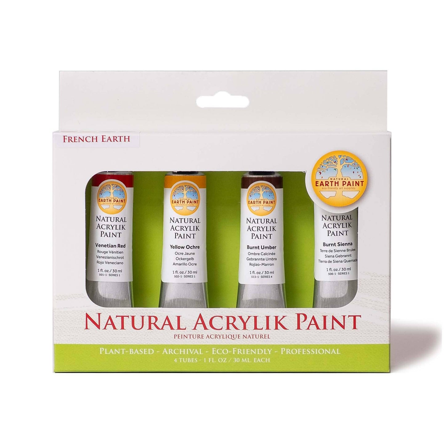 Natural Earth Paint - NEW! Natural Acrylik Paint - 4 Color Box Sets
