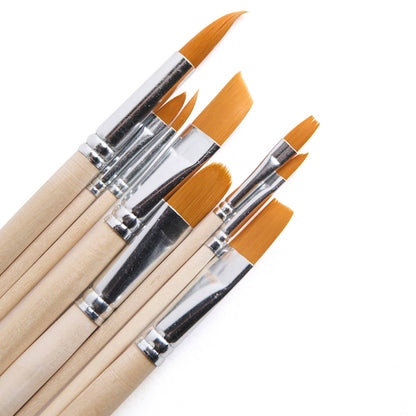 elseware unplug / eco-kids - Paintbrush Set - Nylon Filament in Canvas Bag - 8 Assorted