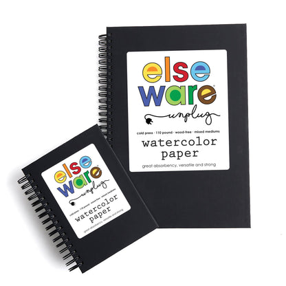 elseware unplug / eco-kids - Watercolor Paper Pad - Small - 5.8x4.3in - 110lb Cotton Rag