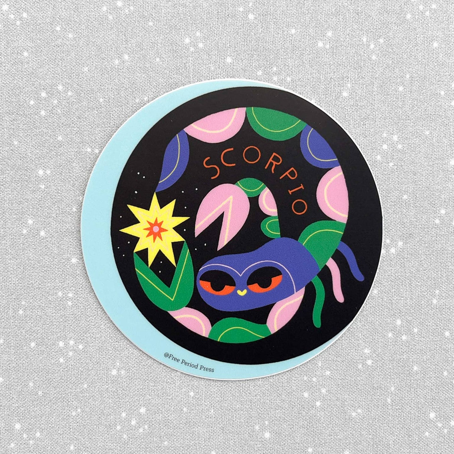 Free Period Press - Scorpio Zodiac Vinyl Decal Sticker | Mysterious Scorpion
