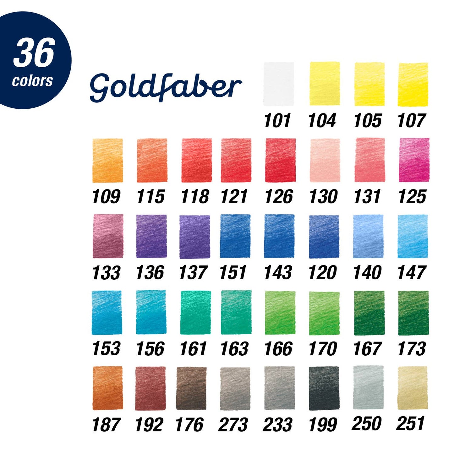 Faber-Castell Goldfaber Color Pencils - Tin of 36