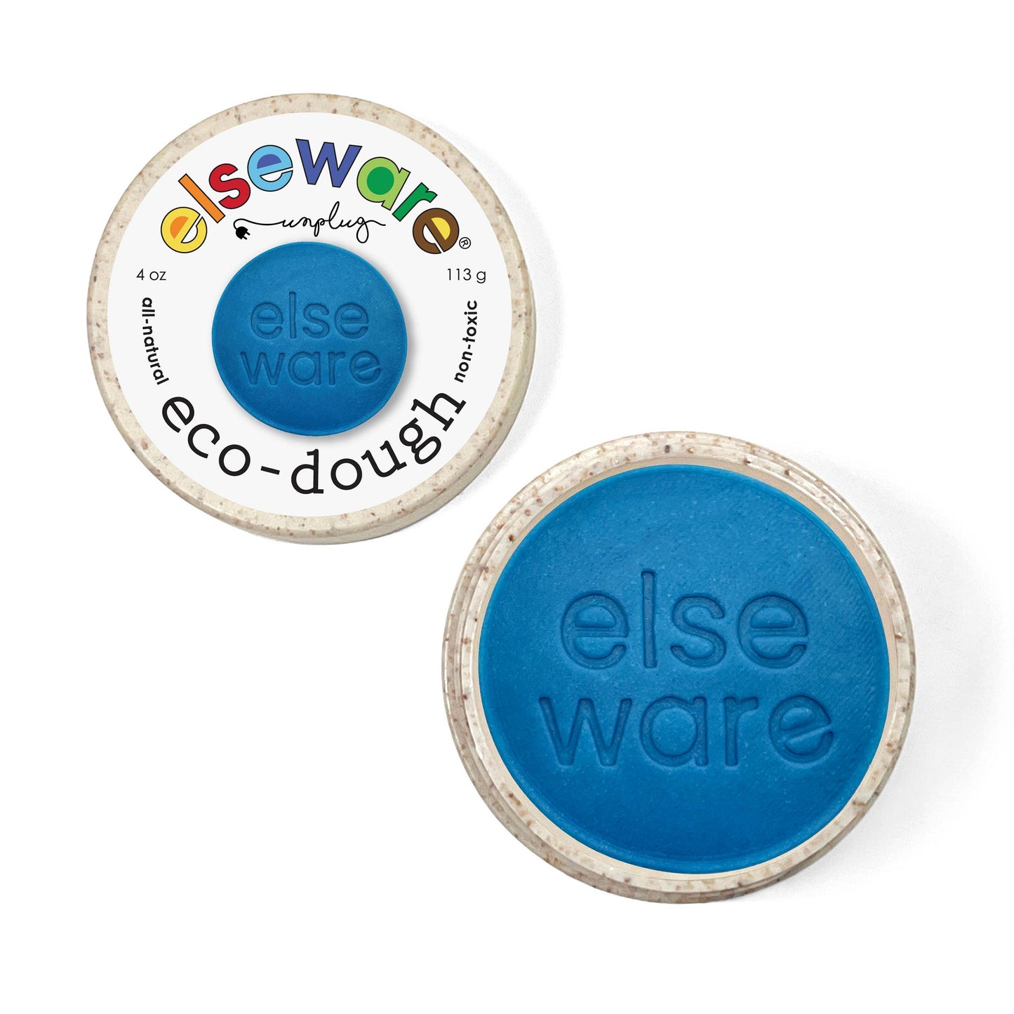 elseware unplug - Eco-Dough 12ct Singles - 1/4 lb - Natural, Non-Toxic : Assorted | 4 Colors