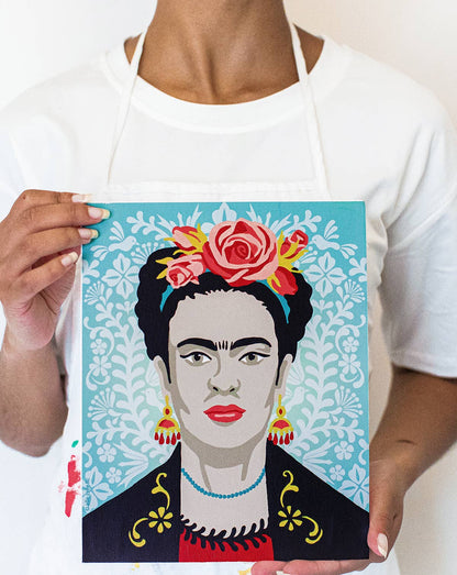Elle Crée - Turquoise Frida with Flowers Paint-by-Number Kit