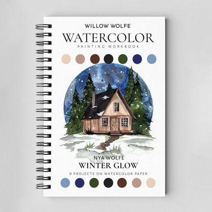 Willow Wolfe USA - Winter Glow Watercolor Workbook By Nya Wolfe