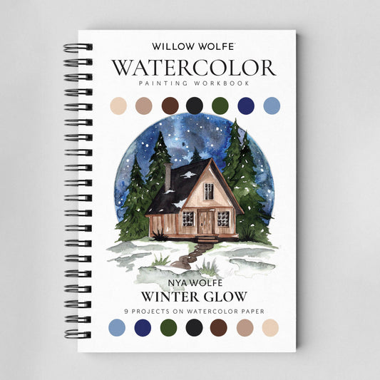Willow Wolfe USA - Winter Glow Watercolor Workbook By Nya Wolfe