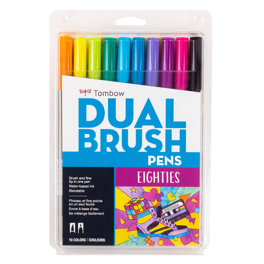 Tombow - Dual Brush Pen Art Markers 10-Pack, Eighties