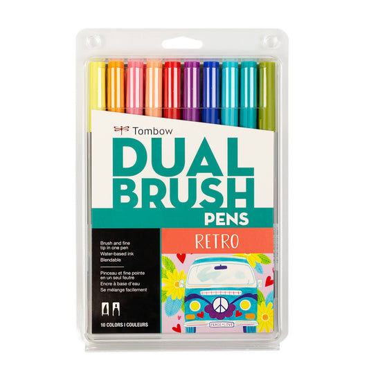 Tombow - Dual Brush Pen Art Markers: Retro - 10-Pack