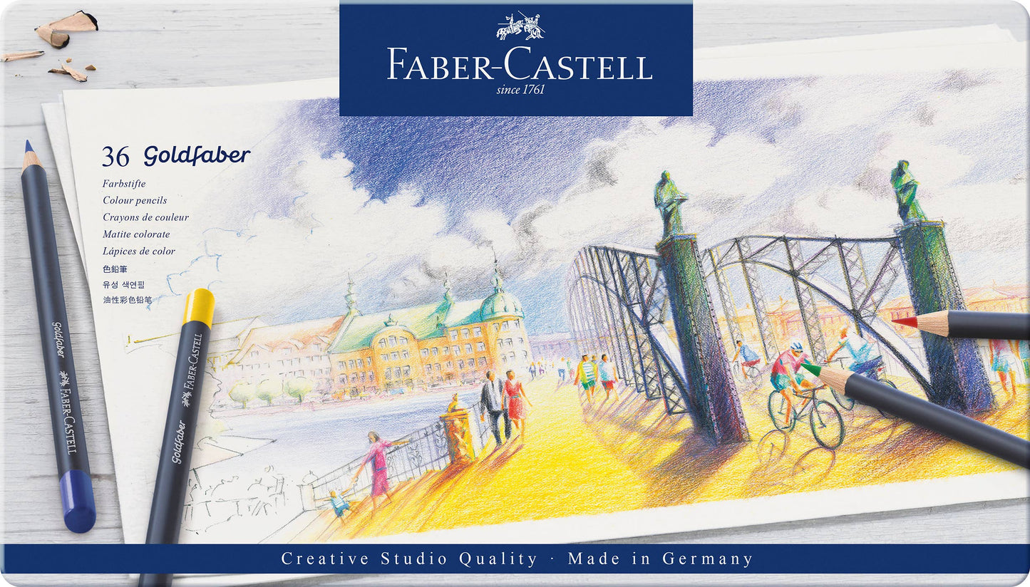 Faber-Castell Goldfaber Color Pencils - Tin of 36