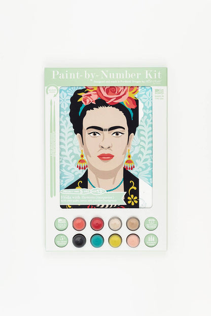 Elle Crée - Turquoise Frida with Flowers Paint-by-Number Kit