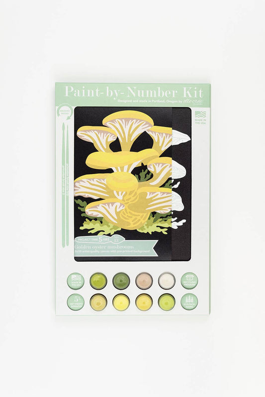 Elle Crée (She Creates) - Golden Oyster Mushrooms Paint-by-Number Kit