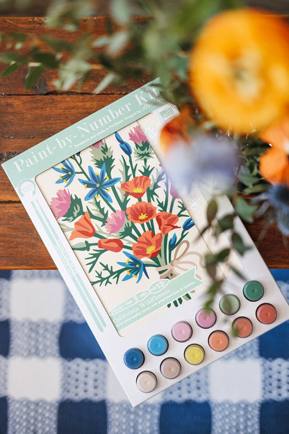 Elle Crée - California Wildflowers Paint-by-Number Kit