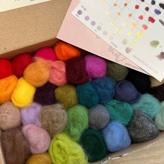 Woolbuddy - Eco Wool Fiber Collection Kit – 24, 40, or 60 Colors