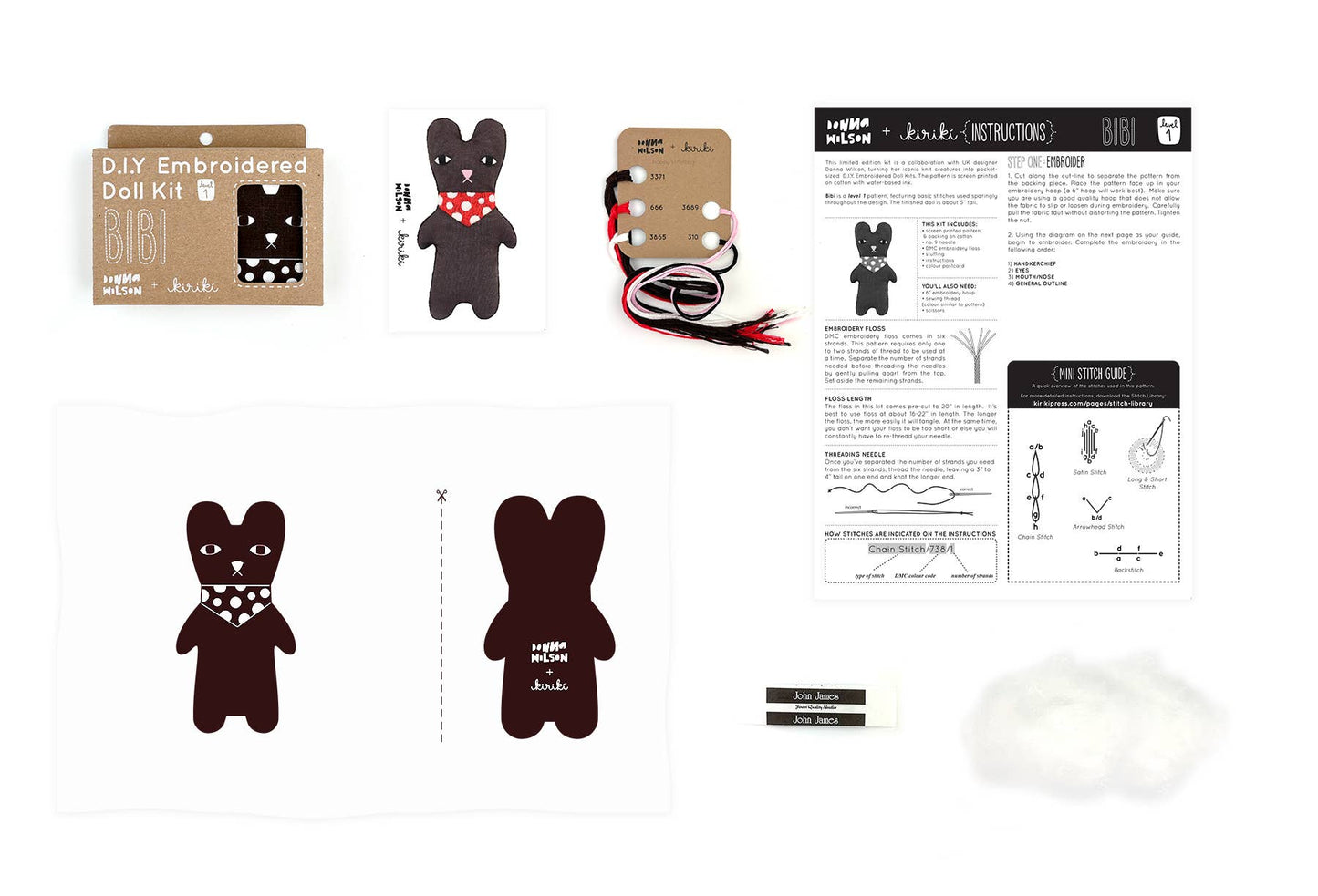 Kiriki Press - Bibi - *Limited Edition* Embroidery Kit