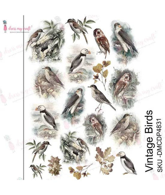 Ecstasy Crafts Distributing - Dress My Craft Transfer Me - Vintage Birds