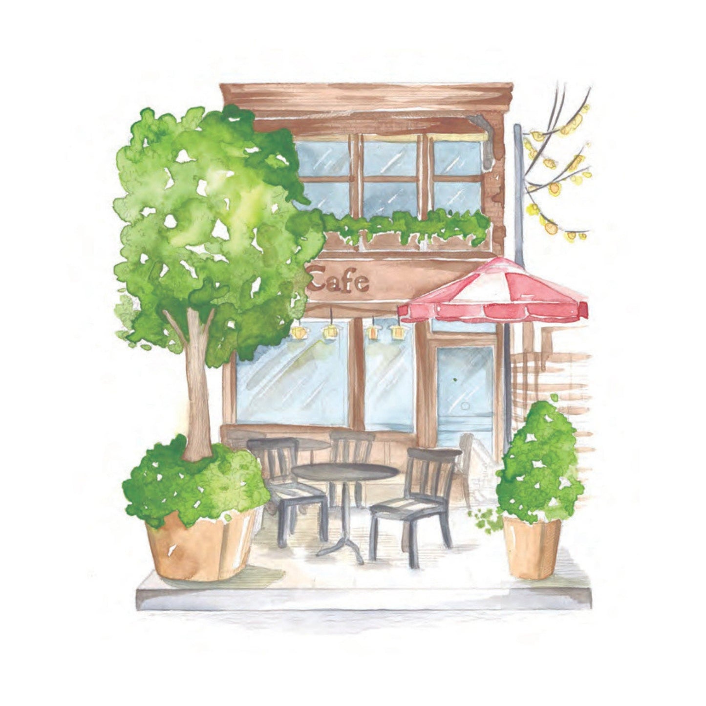 Willow Wolfe USA - Cozy Cafés Watercolor Workbook by Nya Wolfe