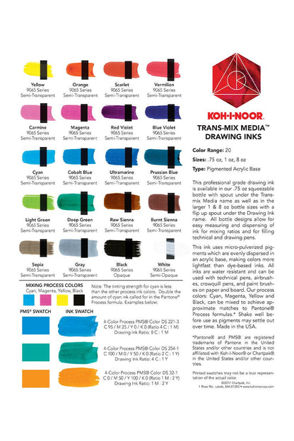 Koh-I-Noor® Trans-mix Media™ Drawing Ink
