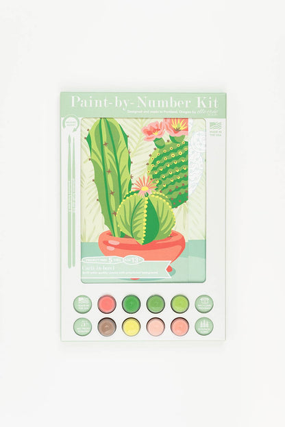 Elle Crée (She Creates) - Cacti in Bowl Paint-by-Number Kit
