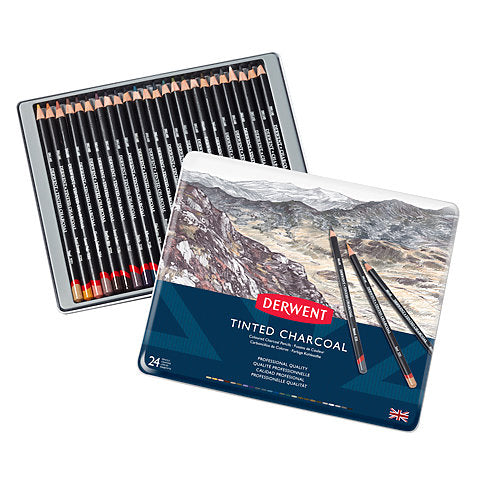 Derwent Tinted Charcoal 12 Pencil Set
