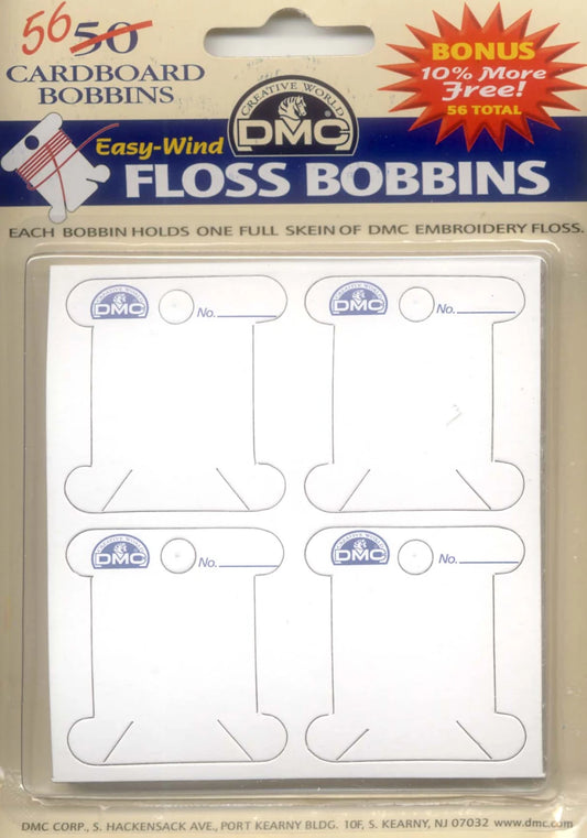 DMC Cardboard Floss Bobbins 56/pkg