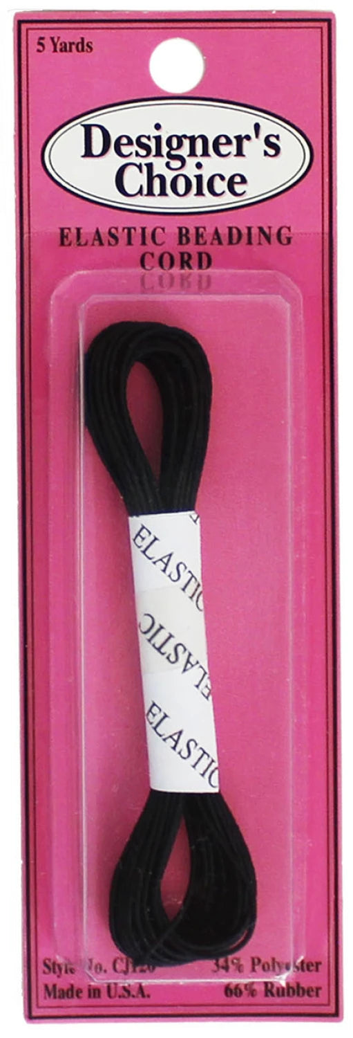 Elastic Beading Cord Black
