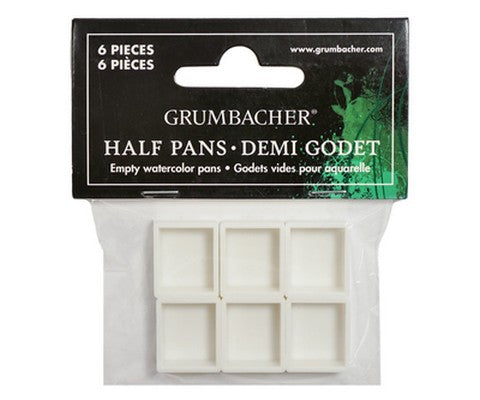 Grumbacher Empty Watercolor Half Pans