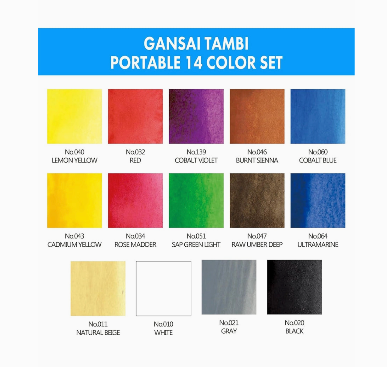 Gansai Tambi Portable 14 Color Set