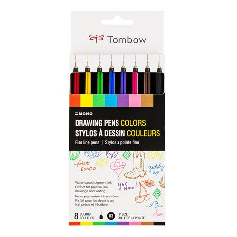 Tombow Mono Draw Pen 8 Color Set