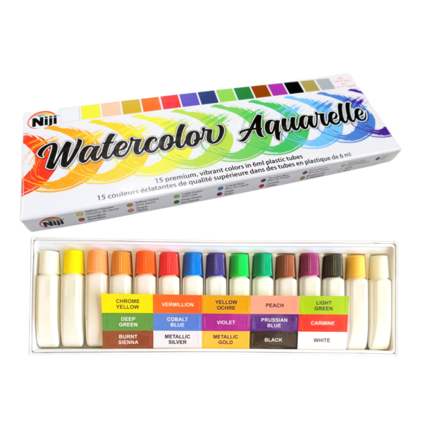 Niji Premium Watercolor Tubes 15 Colors