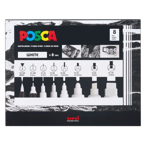 Posca Acrylic Paint Marker Assorted Tip Set