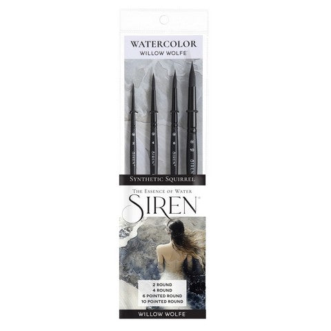 Willow Wolfe Siren Synthetic Squirrel 4 pc Brush Set